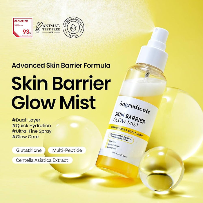ongredients Skin Barrier Glow Mist 100ml مكونات بخاخ تفتيح حاجز البشرة - Princess Cosmetics Qatar