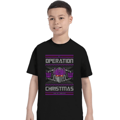 Shirts T-Shirts, Youth / XS / Black Operation Christmas