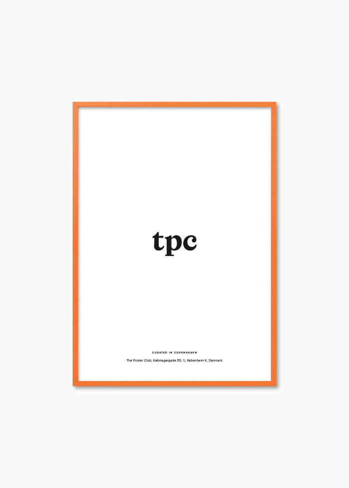 Orange Wood Frame - The Poster Club