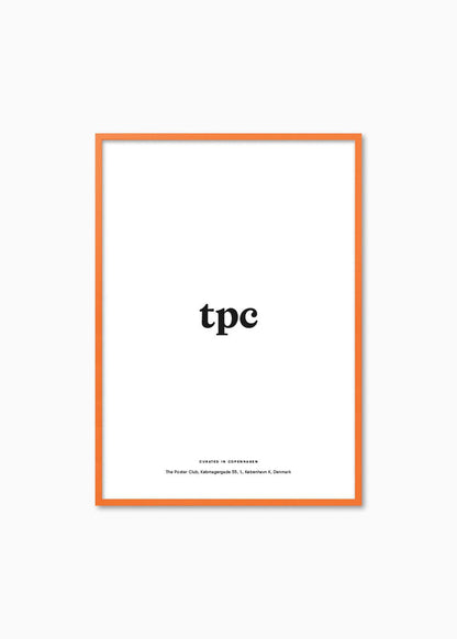 Orange Wood Frame - The Poster Club