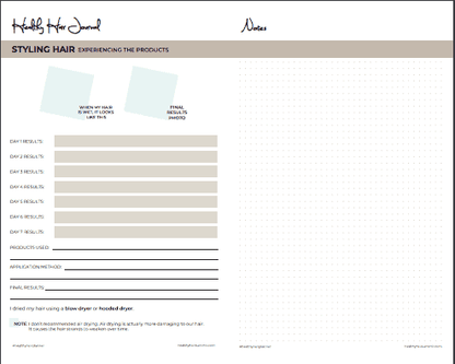 Healthy Hair Planner