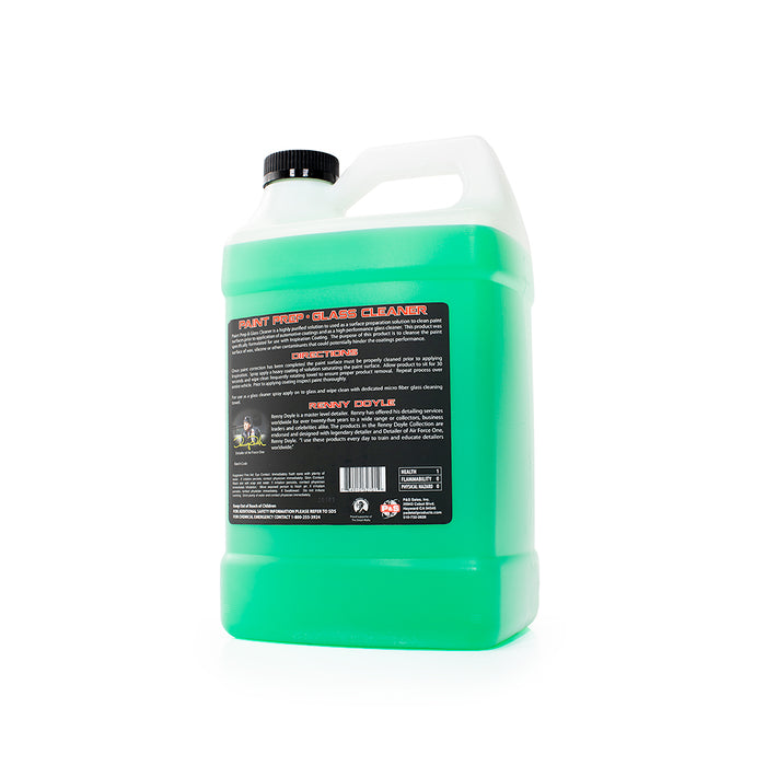 The backs of a jug of P & S Paint Surface Prep on a white background.