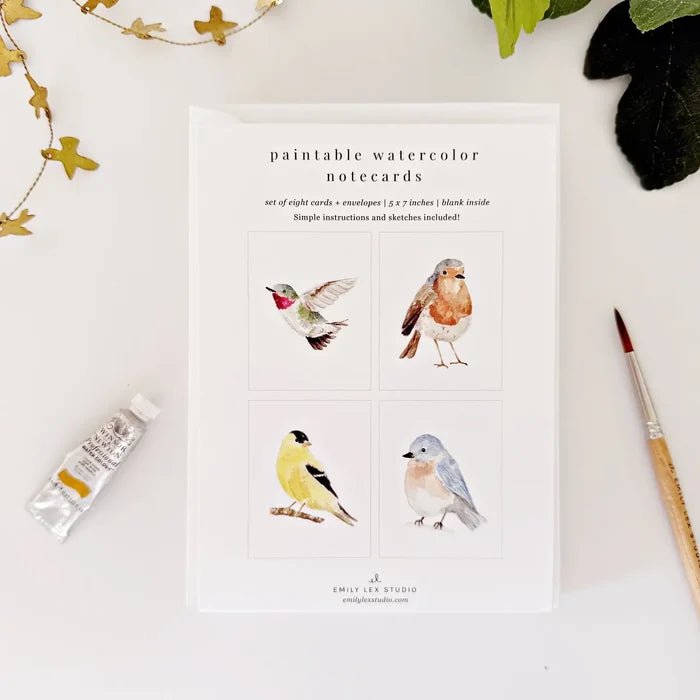 Paintable Birds Notecards