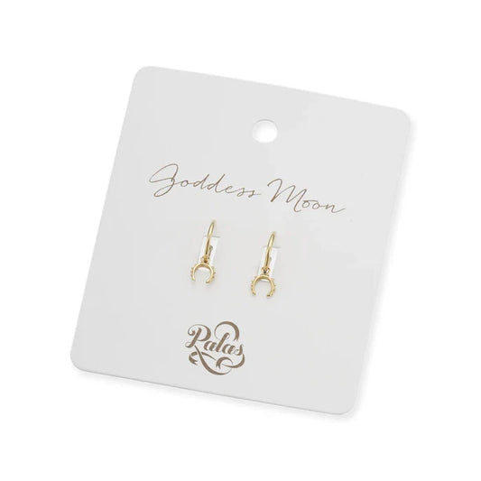 Palas Goddess Moon Hoop Earrings