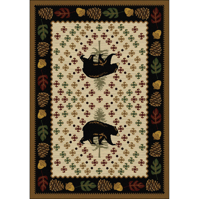 Image of an area rug, Patchwork Bear - Natural