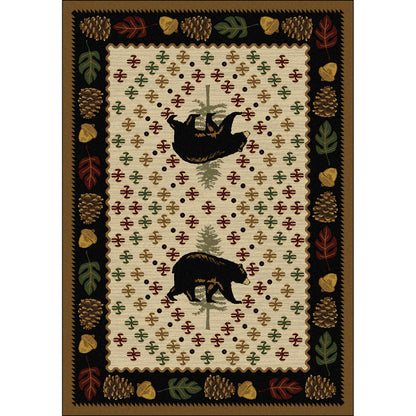 Image of an area rug, Patchwork Bear - Natural