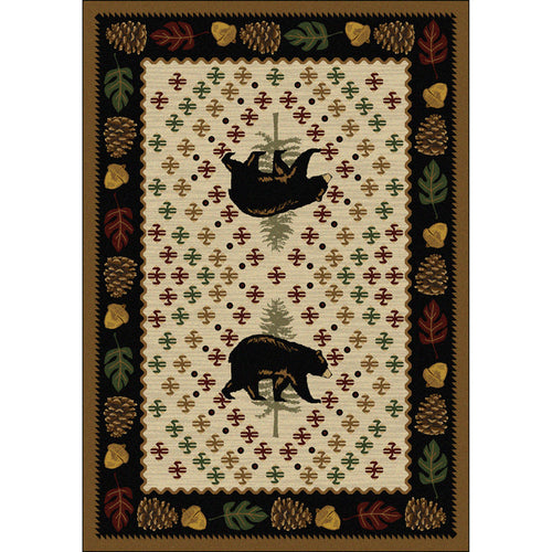 Image of an area rug, Patchwork Bear - Natural