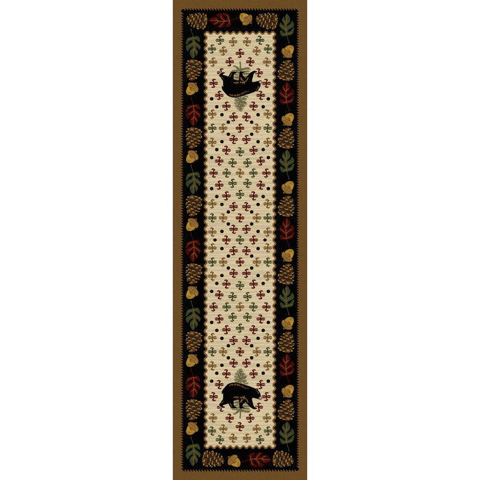 Image of an area rug, Patchwork Bear - Natural