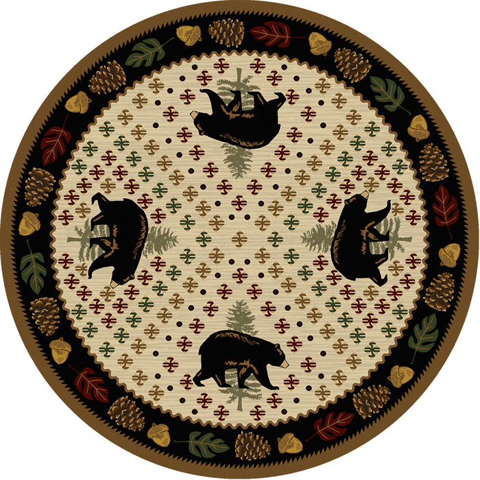 Image of an area rug, Patchwork Bear - Natural