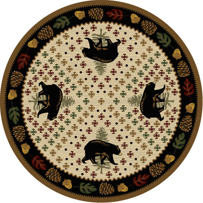 Image of an area rug, Patchwork Bear - Natural