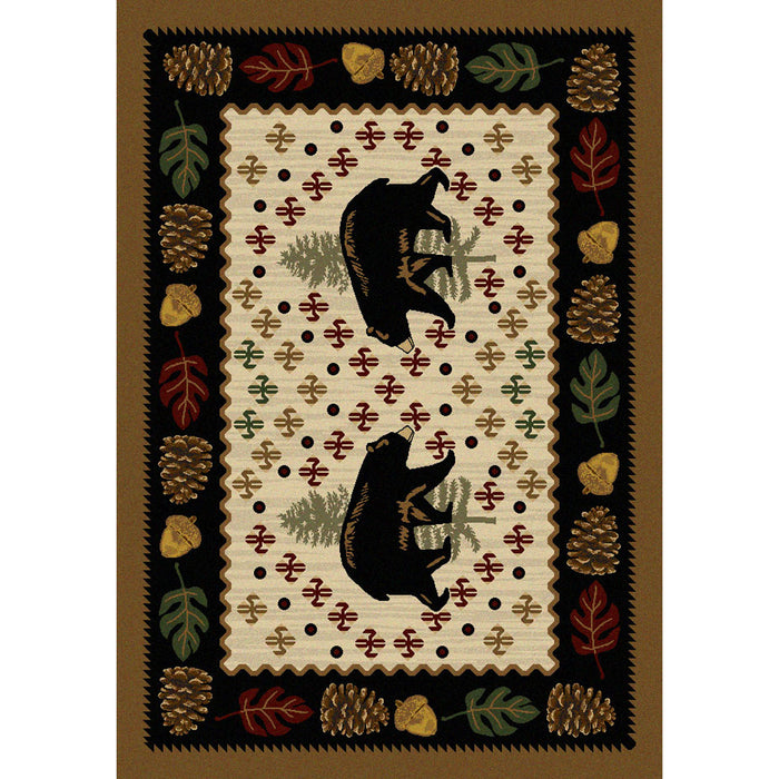 Image of an area rug, Patchwork Bear - Natural