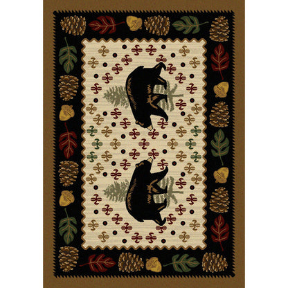 Image of an area rug, Patchwork Bear - Natural
