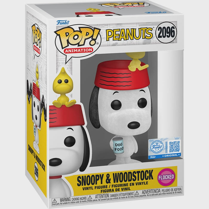 Peanuts Snoopy & Woodstock Flocked Funko Pop! Vinyl Figure #2096