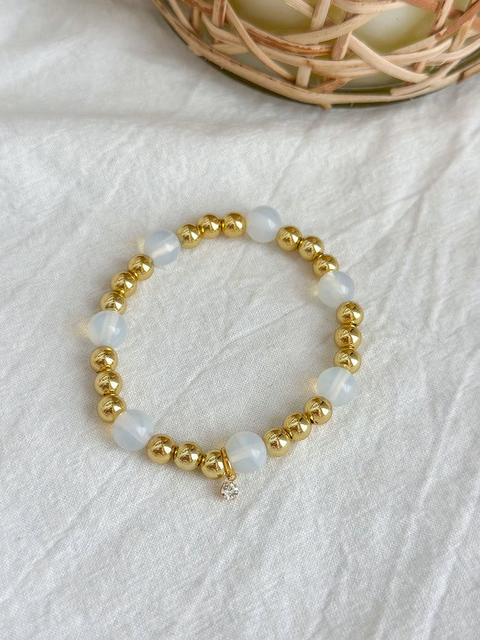Pearl Shayla Stretch Bracelet by Annabanana - Lifestyle View - AnnaBanana
