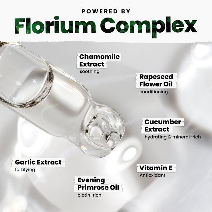 A close-up of a dropper releasing LONDONTOWN's Pearl, a shimmering clear liquid labeled with ingredients: Chamomile, Rapeseed Flower Oil, Cucumber Extract, Garlic Extract, Evening Primrose Oil, and Vitamin E.