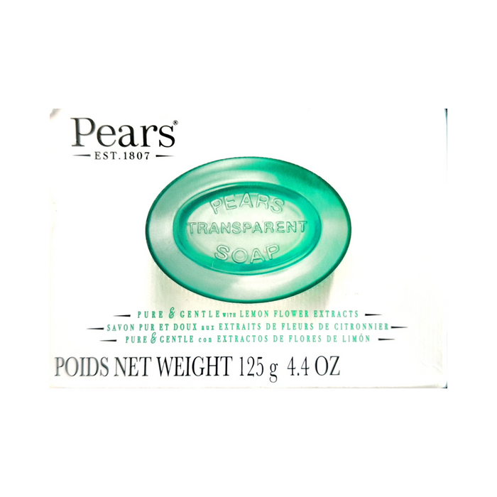 Pears Transparent Soap Pure And Gentle With Lemon Flower Extracts(Imported )(UI) 125gm
