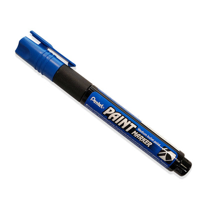 Blue Pentel paint marker with a medium bullet point.