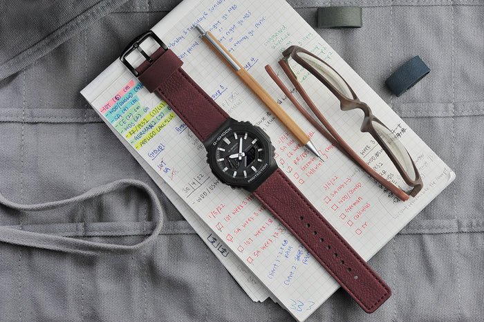 Performance Leather Water Resistant G-Shock Replacement Watch Strap