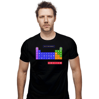 Secret_Shirts Fitted Shirts, Mens / Small / Black Periodic Table of Power-ups