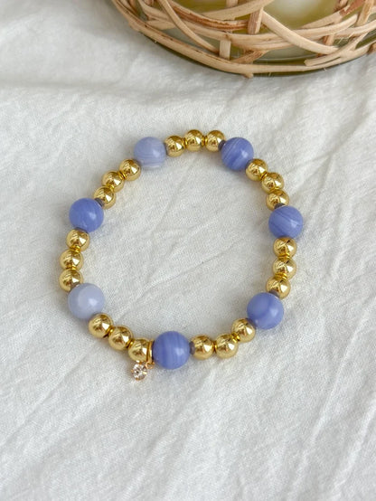 Periwinkle Shayla Stretch Bracelet by Annabanana - Front View - AnnaBanana