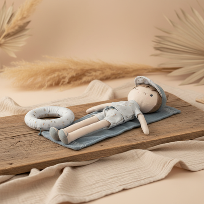 Jim Summer Stoffpuppe mit Name im maritimen Outfit