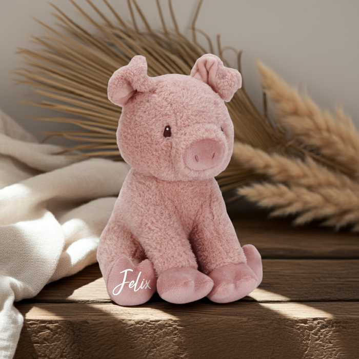 Glücksschwein als persönliches Kuscheltier für Babys