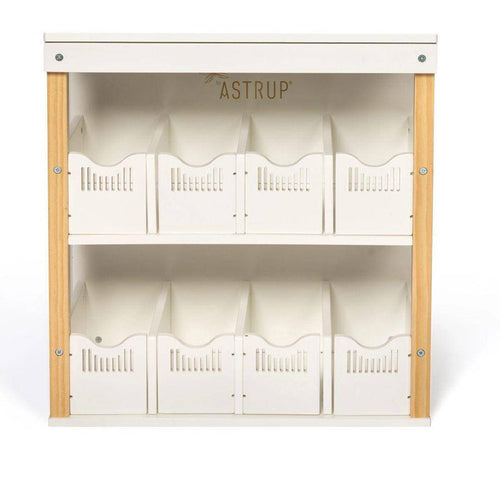 byAstrup Pferdeboxen-Wandregal aus Holz mit acht Fächern