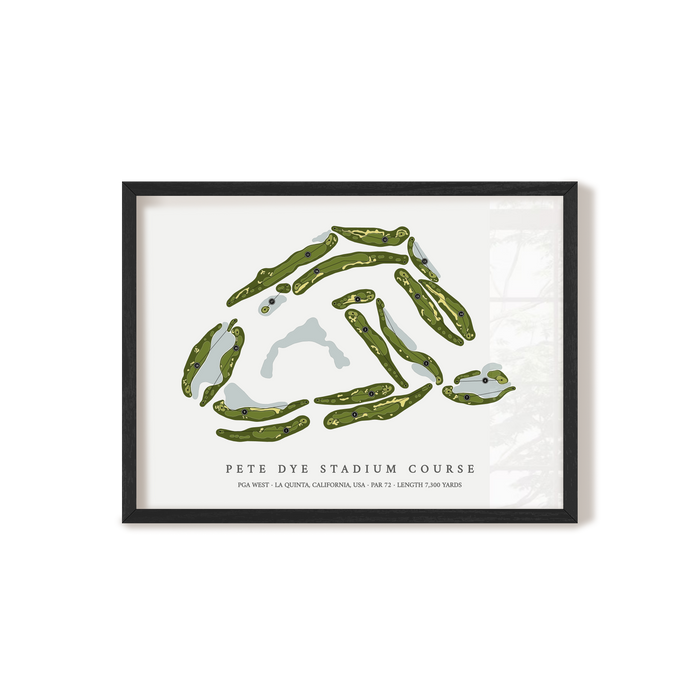 PGA West - Pete Dye Stadium Course | Golf Course Print | Black Frame