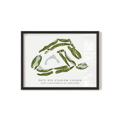 PGA West - Pete Dye Stadium Course | Golf Course Print | Black Frame