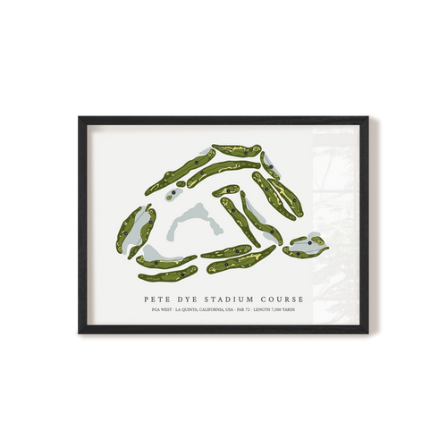 PGA West - Pete Dye Stadium Course | Golf Course Print | Black Frame