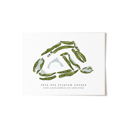 PGA West - Pete Dye Stadium Course | Golf Course Print | Unframed