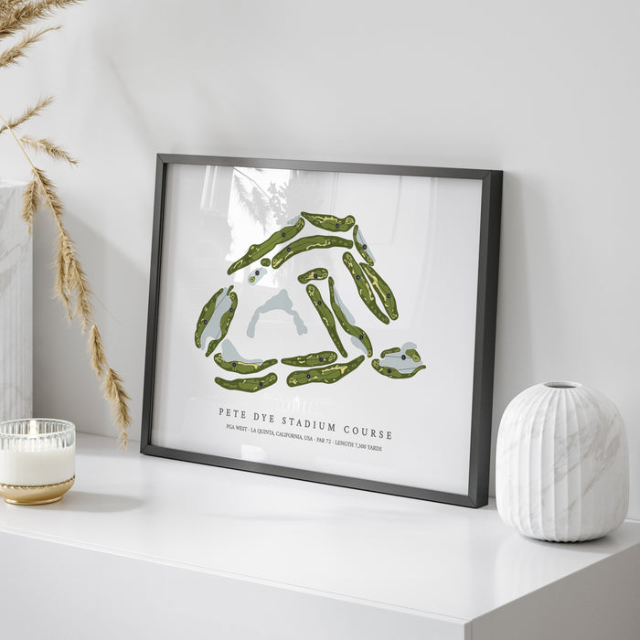 PGA West - Pete Dye Stadium Course | Golf Course Print | On Table