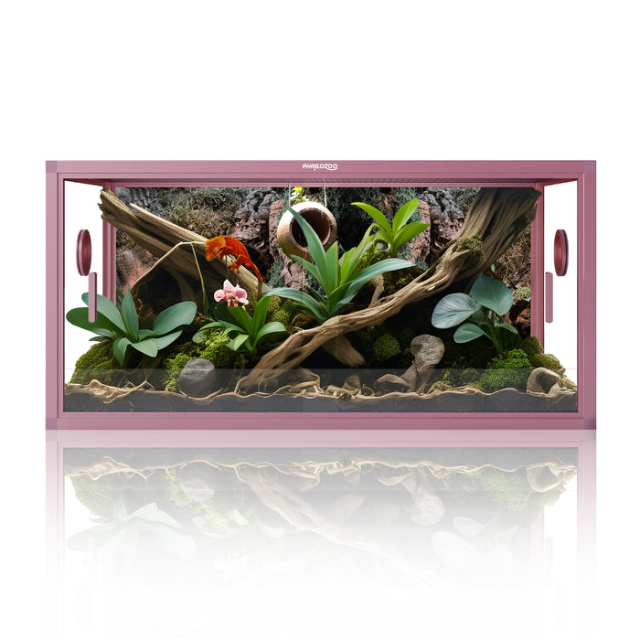 Phailozoo Bioactive Terrarium Reptile Enclosure 50 gallon 36x18x18  Bloom Pink 50PNK