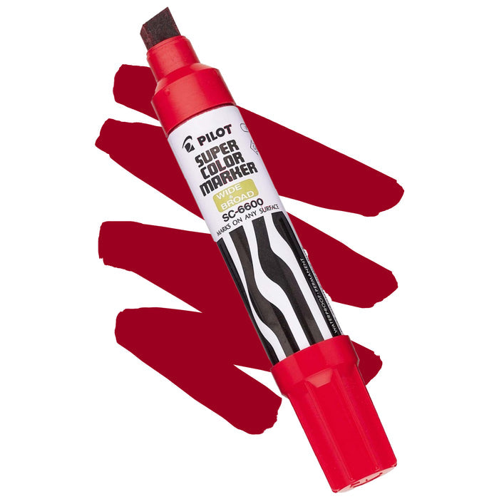 Pilot extra large jumbo xylene based marker in red.