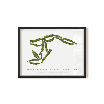 Pinehurst Resort & Country Club - No 2 | Golf Course Print | Black Frame