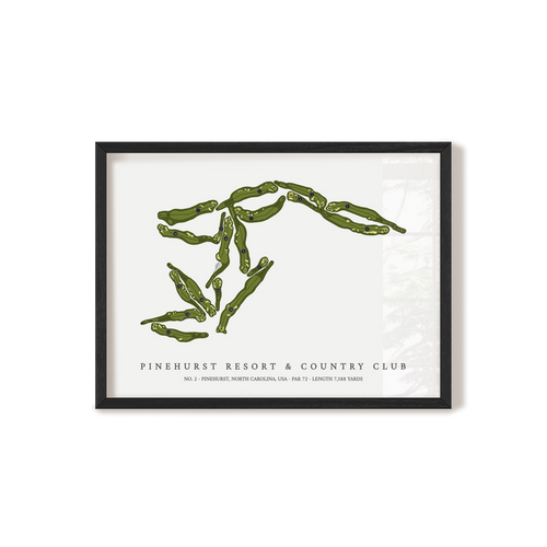Pinehurst Resort & Country Club - No 2 | Golf Course Print | Black Frame