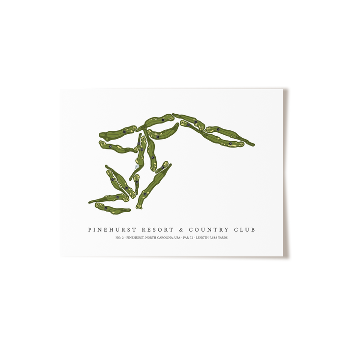 Pinehurst Resort & Country Club - No 2 | Golf Course Print | Unframed