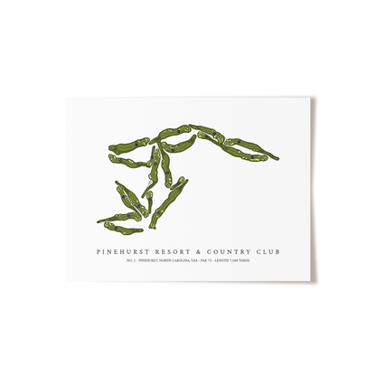 Pinehurst Resort & Country Club - No 2 | Golf Course Print | Unframed