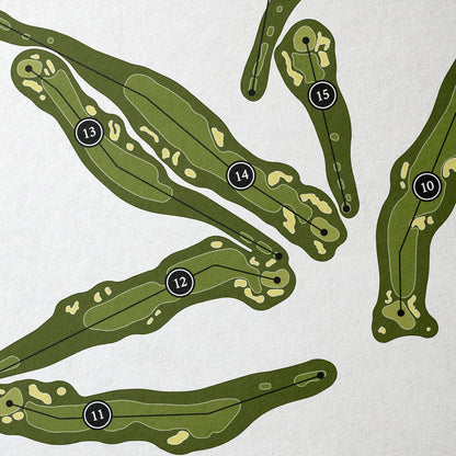 Pinehurst Resort & Country Club - No 2 | Golf Course Print | Close Up