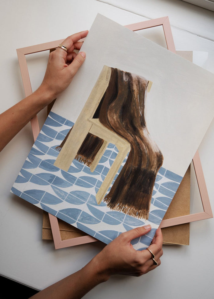 Pink wood frame