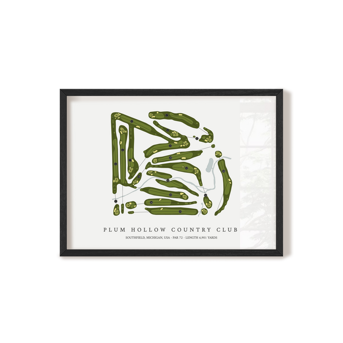 Plum Hollow Country Club | Golf Course Print | Black Frame