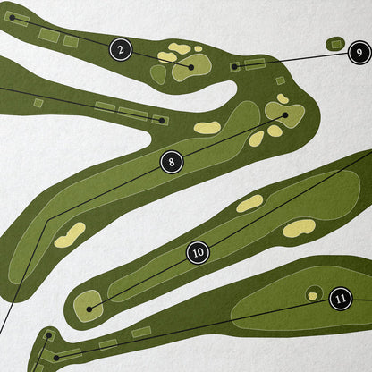 Plum Hollow Country Club | Golf Course Print | Close Up