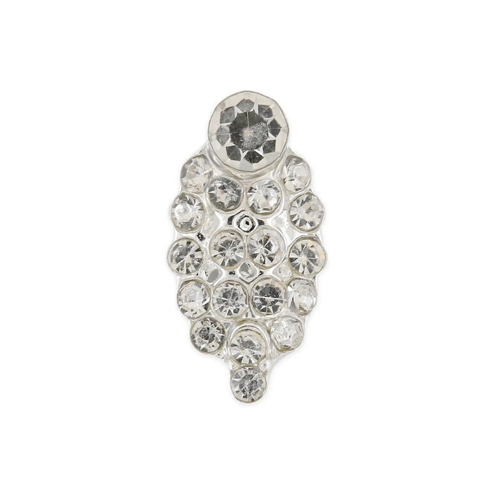 Pot of 10 Charms - Crystal Encrusted Leaf   Naio Nails