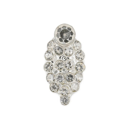 Pot of 10 Charms - Crystal Encrusted Leaf   Naio Nails