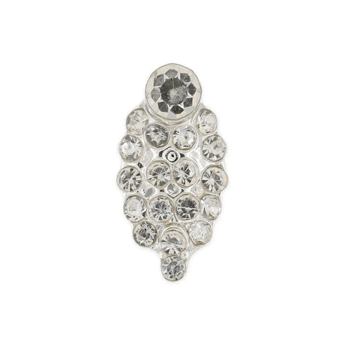 Pot of 10 Charms - Crystal Encrusted Leaf   Naio Nails