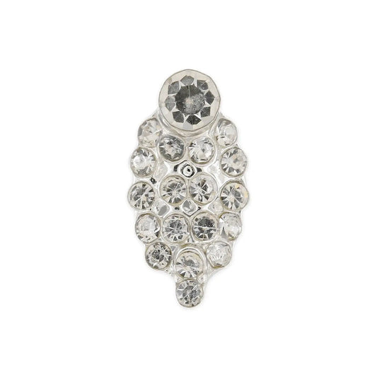 Pot of 10 Charms - Crystal Encrusted Leaf   Naio Nails