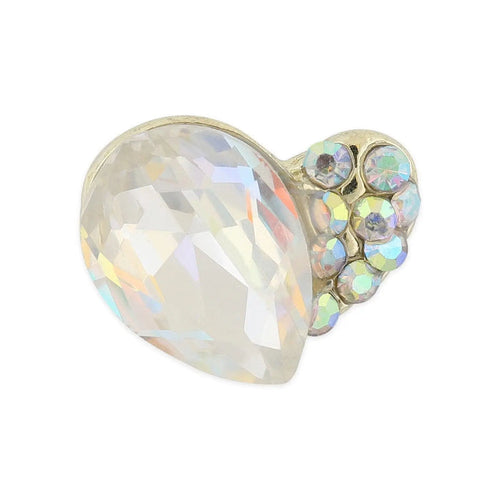 Pot of 10 Charms - Crystal Heart   Naio Nails