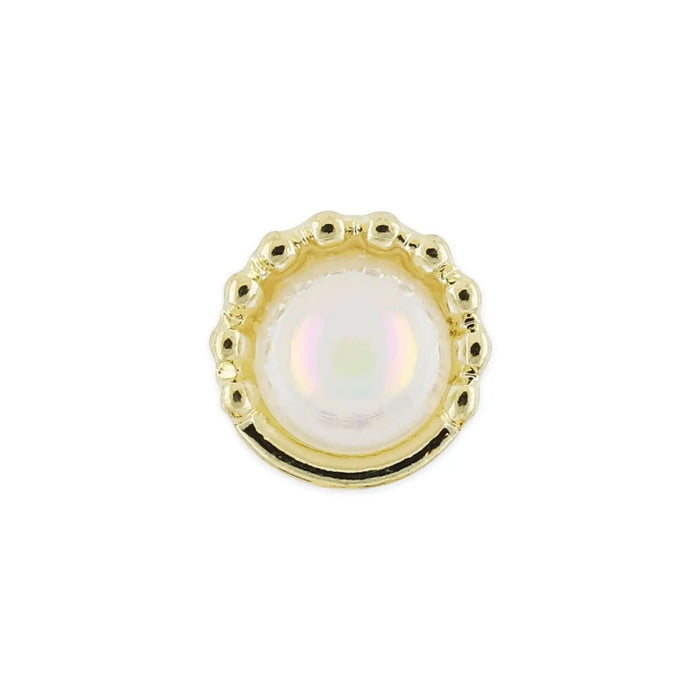 Pot of 10 Charms - Gold Pearl   Naio Nails