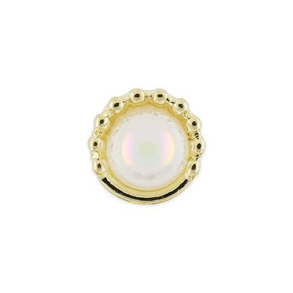 Pot of 10 Charms - Gold Pearl   Naio Nails