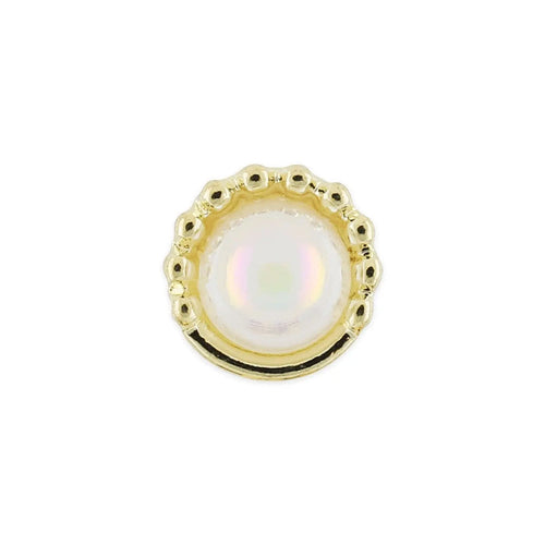Pot of 10 Charms - Gold Pearl   Naio Nails